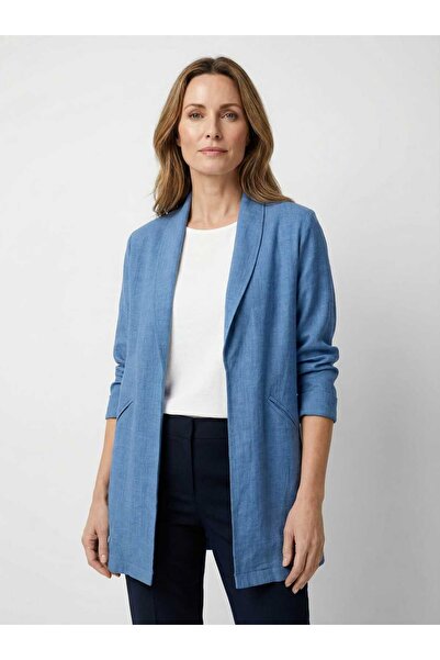 LOVE İKİLİ CEKET MAVİ-BEYAZ RENK (CEKET-BLUZ)