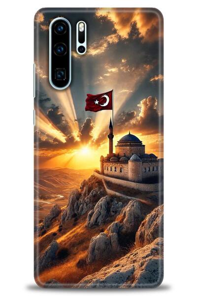 Rulet Aksesuar غطاء متوافق مع هاتف هواوي P30 Pro HD مطبوع - غطاء سيليكون بتصم...