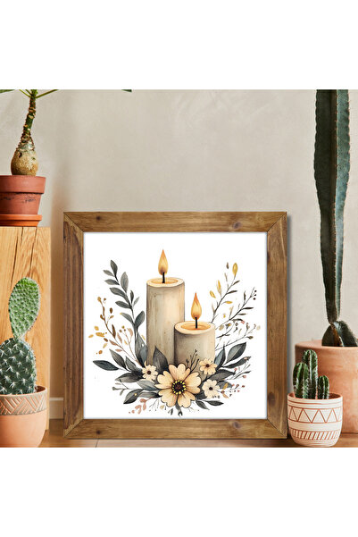 woodhomeworks One Piece Real Wooden Framed Decor Table Square