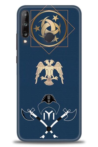 Rulet Aksesuar حافظة متوافقة مع هاتف هواوي P40 لايت E HD مطبوع + واقي شاشة سي...