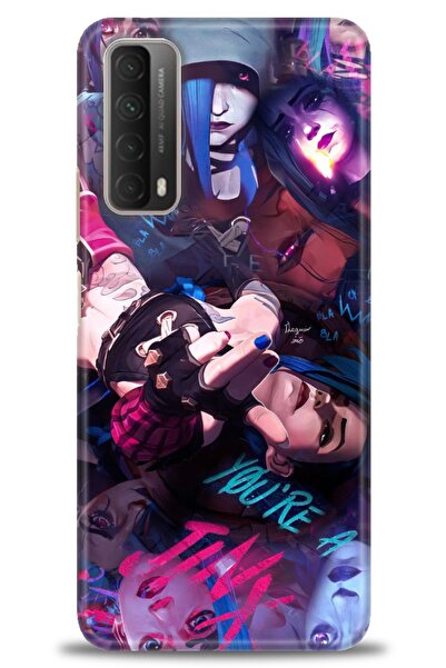 Rulet Aksesuar غطاء متوافق مع هاتف هواوي بي سمارت 2021 HD مطبوع - غطاء سيليكو...