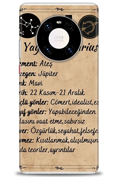 Rulet Aksesuar غطاء متوافق مع هاتف هواوي ميت 40 برو HD مطبوع - غطاء سيليكون م...