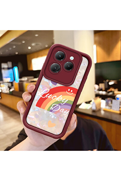 Hontinga حافظة هاتف ملونة مضادة للسقوط من مادة السيليكون المتوافقة مع Infinix...