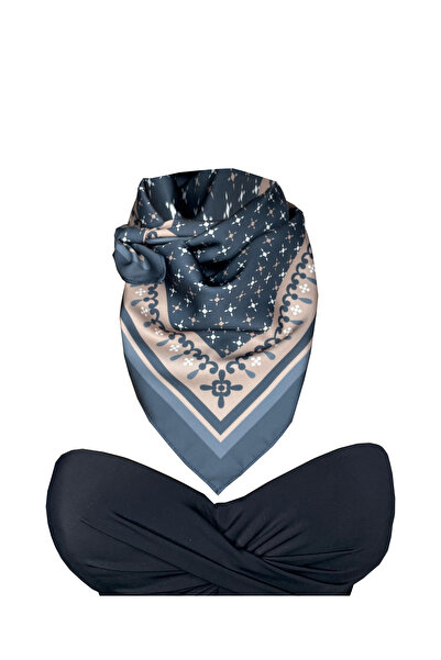 Bolder Scarf Classic Navy-Brown Scarf 70*70 cm