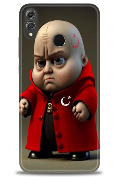 Rulet Aksesuar غطاء متوافق مع هاتف هواوي هونر 8X HD مطبوع - غطاء سيليكون مصمم...