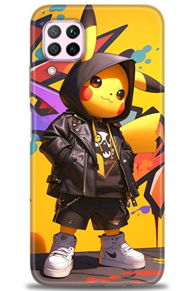 Rulet Aksesuar غطاء متوافق مع هاتف هواوي P40 لايت HD مطبوع - غطاء سيليكون مصم...