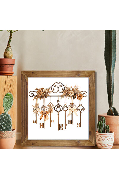 woodhomeworks One Piece Real Wooden Framed Decor Table Square