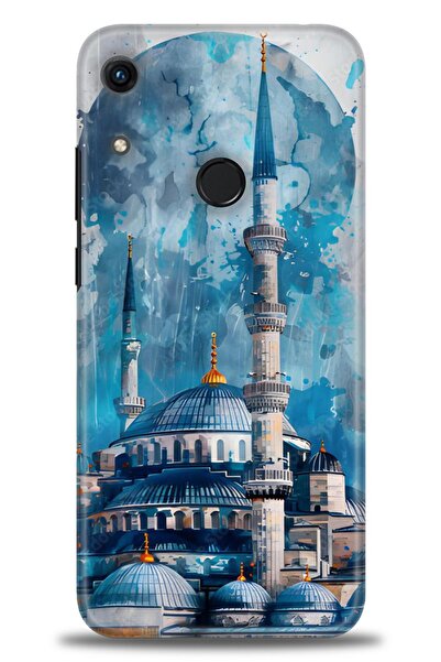 Rulet Aksesuar غطاء متوافق مع هاتف هواوي هونر 8A HD مطبوع + واقي شاشة سيراميك...