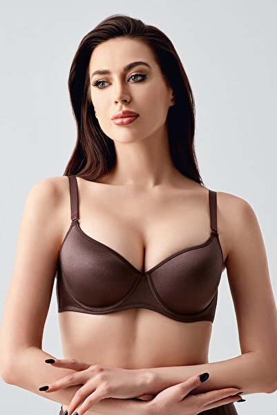 Kompedan Kadın Desteksiz C Kap Sütyen | Kahve 7900