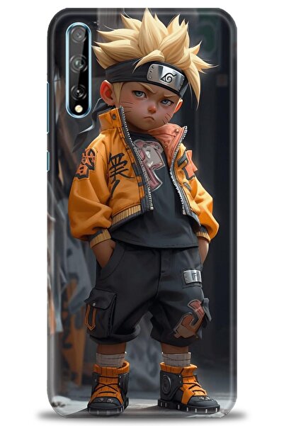 Rulet Aksesuar غطاء متوافق مع هاتف هواوي Y8P HD مطبوع + واقي شاشة سيراميك غير...