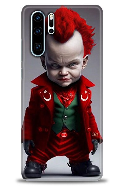 Rulet Aksesuar حافظة متوافقة مع هاتف هواوي P30 Pro HD مطبوع + واقي شاشة سيرام...