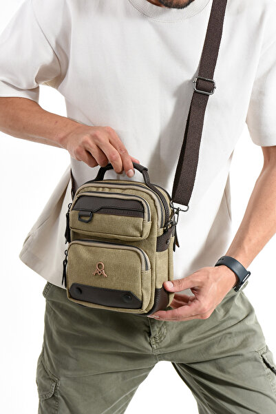 PASSTELL Canvas Fabric Men's Shoulder Bag
