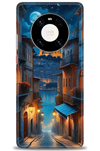 Rulet Aksesuar غطاء متوافق مع هاتف هواوي ميت 40 برو HD مطبوع - غطاء سيليكون م...