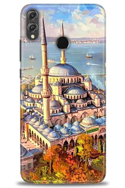 Rulet Aksesuar غطاء متوافق مع هاتف هواوي هونر 8X HD مطبوع - غطاء سيليكون مصمم...