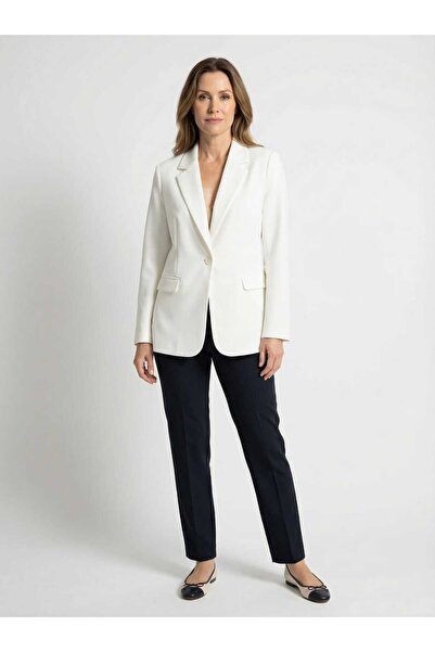 LOVE BEYAZ RENK TEK DÜĞMELİ BLAZER CEKET