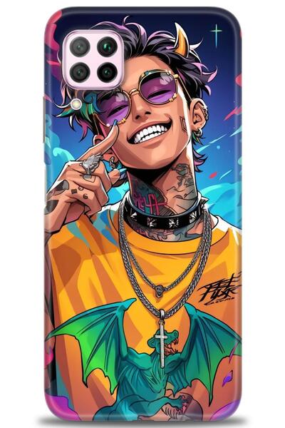 Rulet Aksesuar غطاء متوافق مع هاتف هواوي P40 لايت HD مطبوع - غطاء سيليكون مصم...