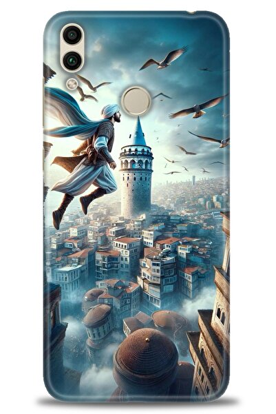 Rulet Aksesuar غطاء متوافق مع هاتف هواوي هونر 8C HD مطبوع - غطاء سيليكون مصمم...