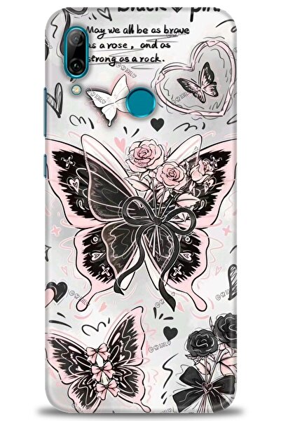 Rulet Aksesuar غطاء متوافق مع هاتف هواوي بي سمارت 2019 HD مطبوع - غطاء سيليكو...