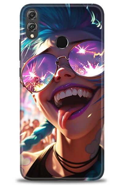 Rulet Aksesuar غطاء متوافق مع هاتف هواوي هونر 8X HD مطبوع - غطاء سيليكون مصمم...