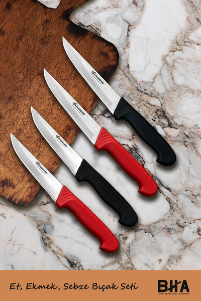 B-H-A BIÇAKÇI HACI AHMET Et, Ekmek, Sebze, Meyve 4 Parça Günlük Kullanım Mutf...