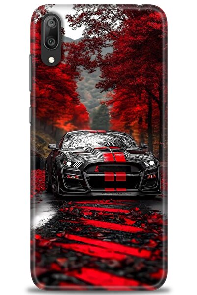 Rulet Aksesuar غطاء متوافق مع هاتف هواوي Y7 برايم 2019 HD مطبوع - غطاء سيليكو...