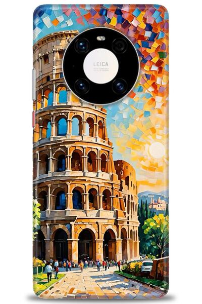 Rulet Aksesuar غطاء متوافق مع هاتف هواوي ميت 40 برو HD مطبوع - غطاء سيليكون م...