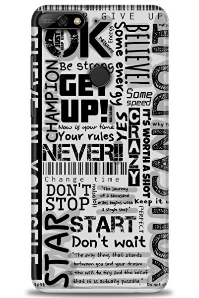 Rulet Aksesuar غطاء متوافق مع هاتف هواوي Y7 2018 HD مطبوع - غطاء سيليكون مصمم...