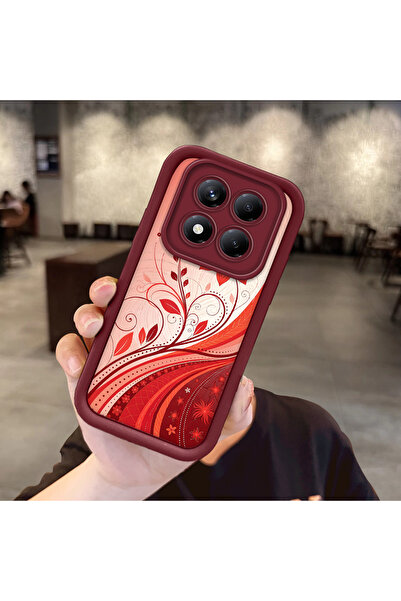 Hontinga جراب هاتف ملون بتصميم زهور مضاد للسقوط من السيليكون متوافق مع هاتف ش...