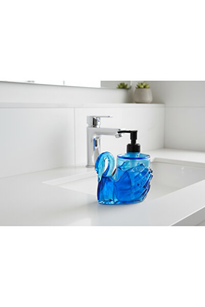 LUCES DESİGN Dekoratif Kuğu Sıvı Sabunluk Akrilik Banyo ve Mutfak Deterjanlık