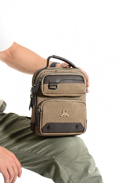 PASSTELL Canvas Fabric Men's Shoulder Bag