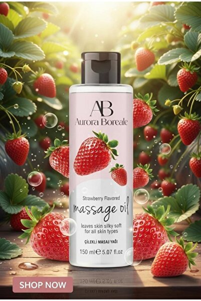 AuroraBoreale Su Bazlı Isıtırıcı Etkili 150 ML Çilek Masaj Yağı