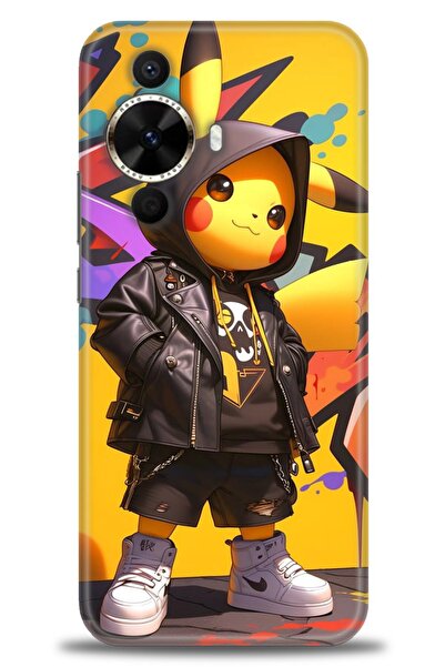 Rulet Aksesuar غطاء متوافق مع هاتف هواوي نوفا 12S HD مطبوع - غطاء سيليكون مصم...