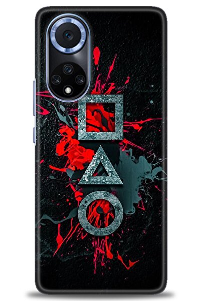 Rulet Aksesuar غطاء متوافق مع هاتف هواوي هونر مطبوع HD 50 + واقي شاشة سيراميك...