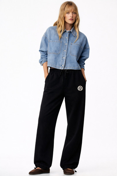 HAKKE Üç İplik Nakışlı EŞOFMAN ALTI