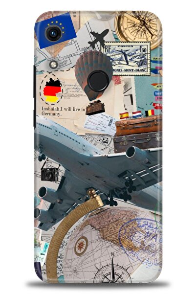 Rulet Aksesuar غطاء متوافق مع هاتف هواوي هونر 8A HD مطبوع - غطاء سيليكون بتصم...