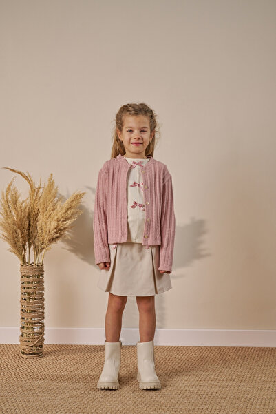 Minipodyum طقم بناتي من 3 قطع لعيد الفطر يتكون من كارديجان مزين بفيونكة وتنور...