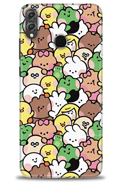 Rulet Aksesuar غطاء متوافق مع هاتف هواوي هونر 8X HD مطبوع - غطاء سيليكون مصمم...