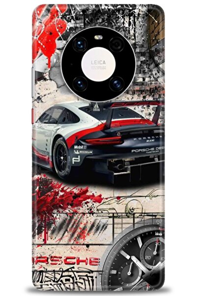 Rulet Aksesuar غطاء متوافق مع هاتف هواوي ميت 40 برو HD مطبوع - غطاء سيليكون م...