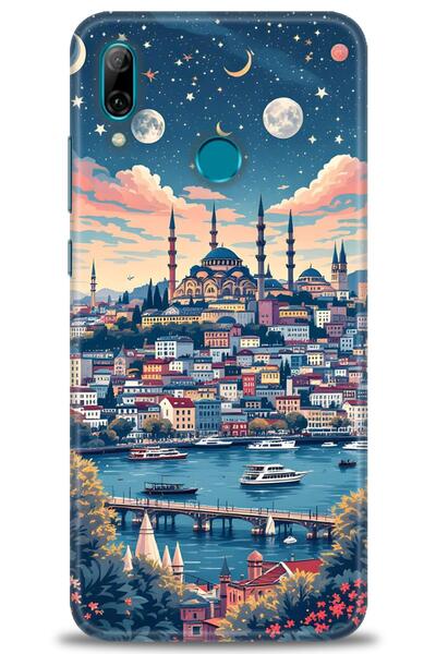 Rulet Aksesuar غطاء متوافق مع هاتف هواوي بي سمارت 2019 HD مطبوع - غطاء سيليكو...