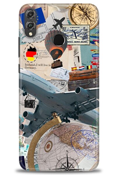 Rulet Aksesuar غطاء متوافق مع هاتف هواوي هونر 8X HD مطبوع - غطاء سيليكون مصمم...