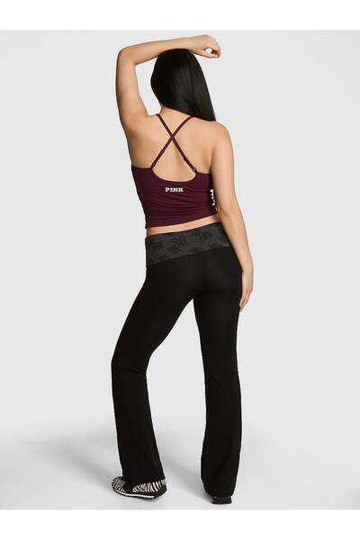 PİNK All-Day Beli Katlanabilen İspanyol Paça Tayt
