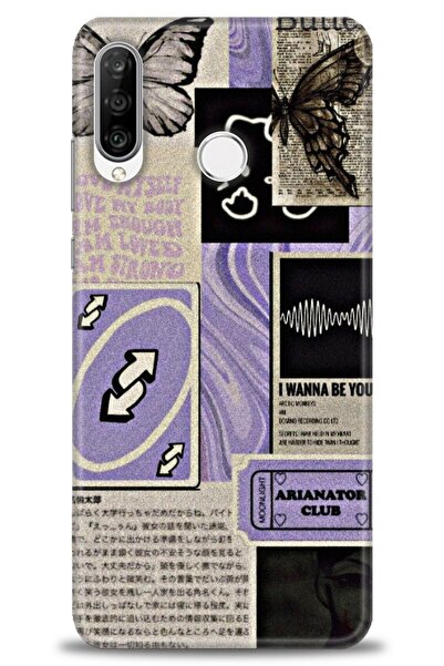 Rulet Aksesuar غطاء متوافق مع هاتف هواوي P30 لايت HD مطبوع - غطاء سيليكون بتص...