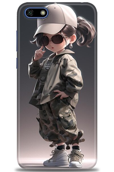 Rulet Aksesuar غطاء متوافق مع هاتف هواوي Y5 2018 HD مطبوع - غطاء سيليكون مصمم...