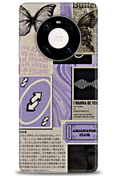 Rulet Aksesuar غطاء متوافق مع هاتف هواوي ميت 40 برو HD مطبوع - غطاء سيليكون م...