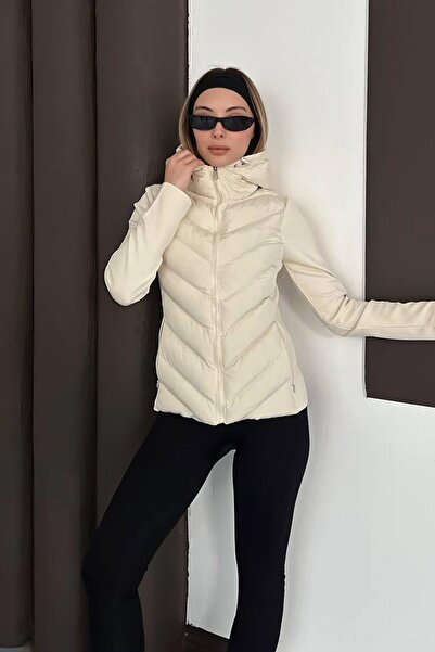 Mine Tan Butik Inflatable technical women's coat & jacket - beige
