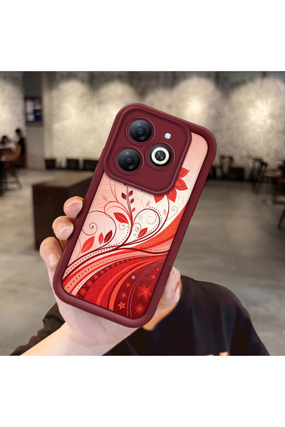 Hontinga حافظة هاتف ملونة من مادة السيليكون المتوافقة مع هاتف Infinix Smart 8...