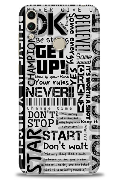 Rulet Aksesuar Huawei Honor 8C Uyumlu Kılıf HD Baskılı Kapak - Tasarım Siliko...