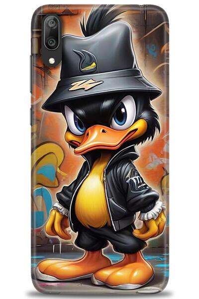 Rulet Aksesuar غطاء متوافق مع هاتف هواوي Y7 برايم 2019 HD مطبوع - غطاء سيليكو...