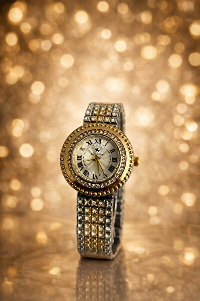 G Sport POLO ساعة يد أنيقة مع تفاصيل الأرقام الرومانية المرصعة بالأحجار