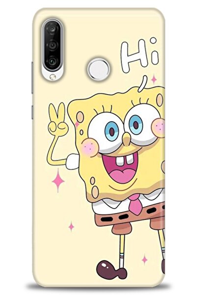 Rulet Aksesuar غطاء متوافق مع هاتف هواوي P30 لايت HD مطبوع - غطاء سيليكون مصم...